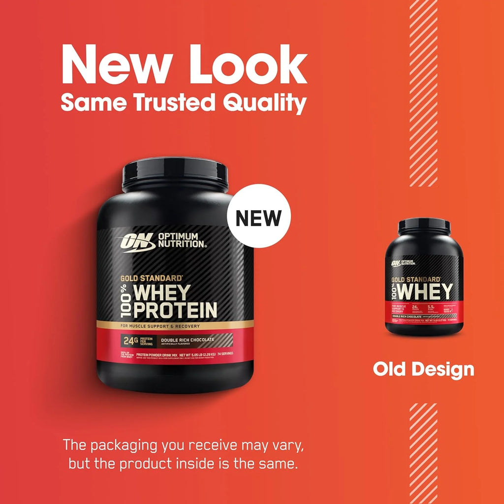 Optimum Nutrition Gold Standard 100% Whey Protein Powder, Double Rich Chocolate, 5 Pound