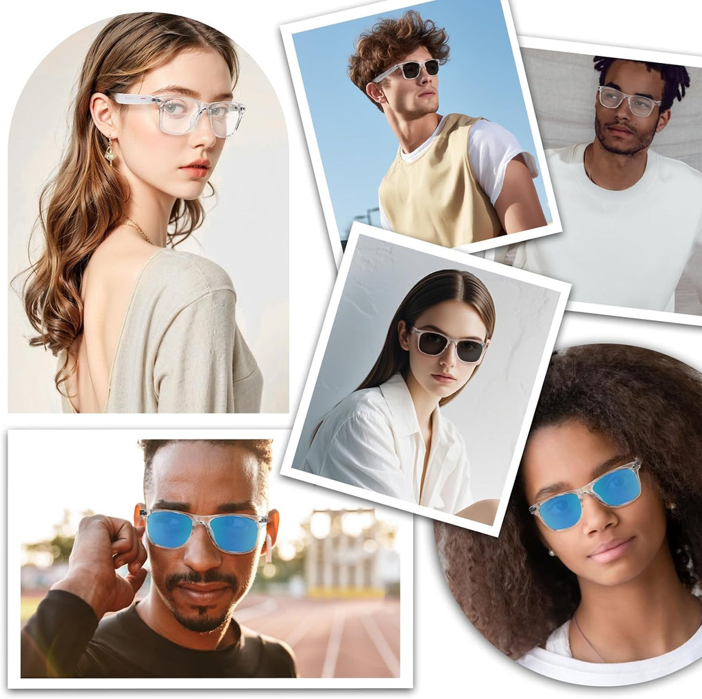 Smart Bluetooth Glasses | AI Voice Assistant, Lightweight, 8-Hour Battery Life, Auto Pairing, Touch Control & Stereo Sound for Calls & Music